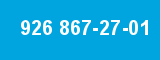 926 867-27-01 926 867-27-01